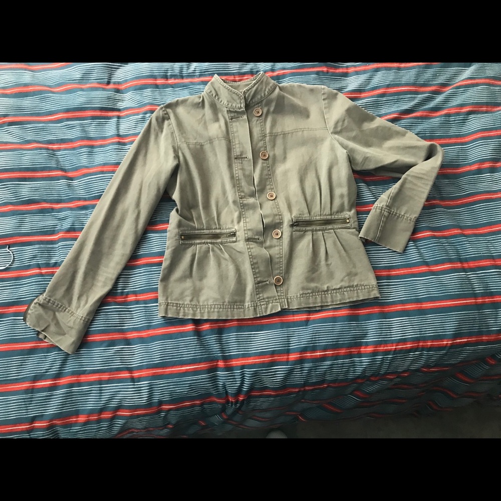 Olive jean jacket medium size